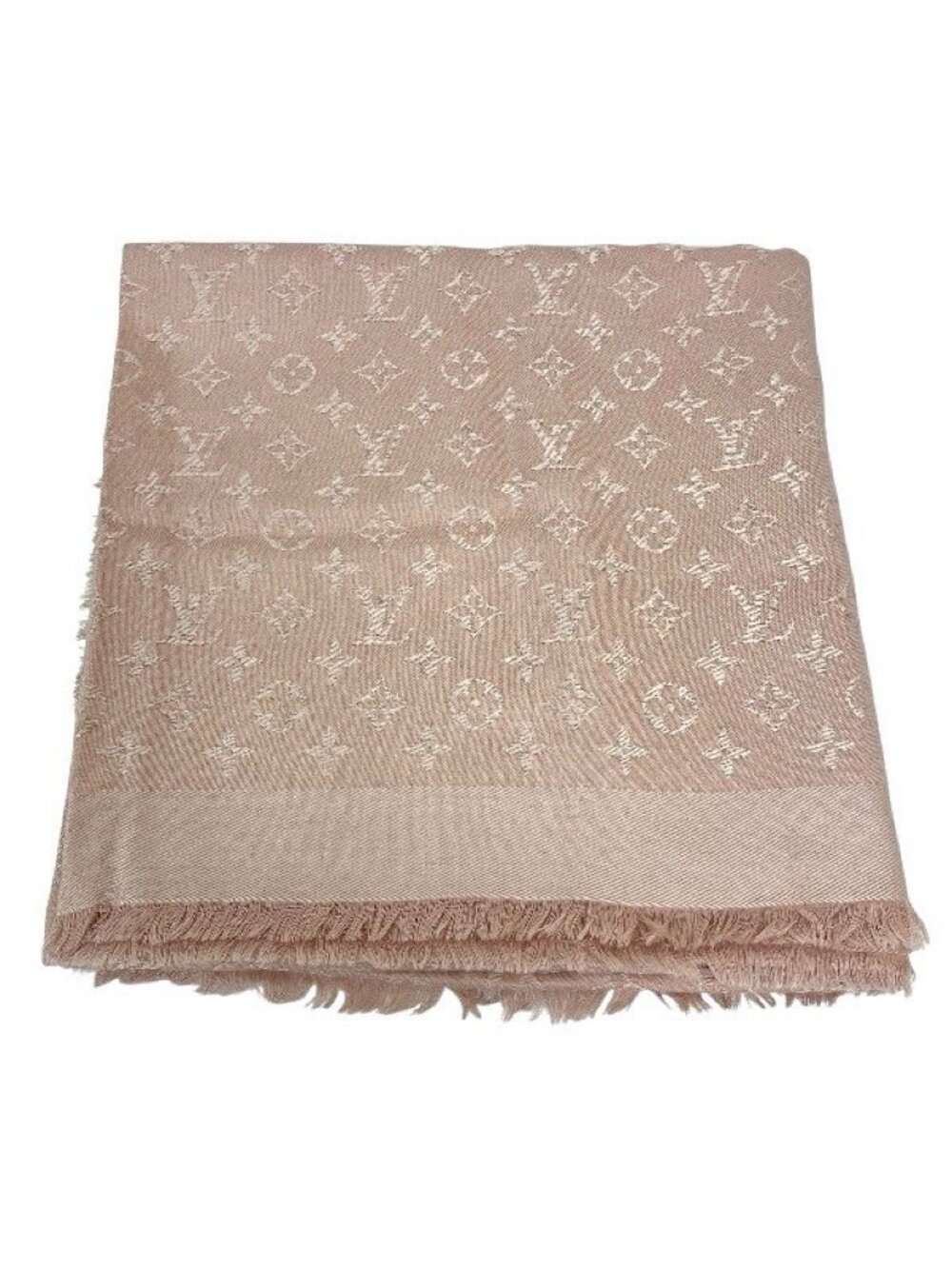 Louis Vuitton Shawl Monogram Silk Wool Scarf - Picture 2 of 9